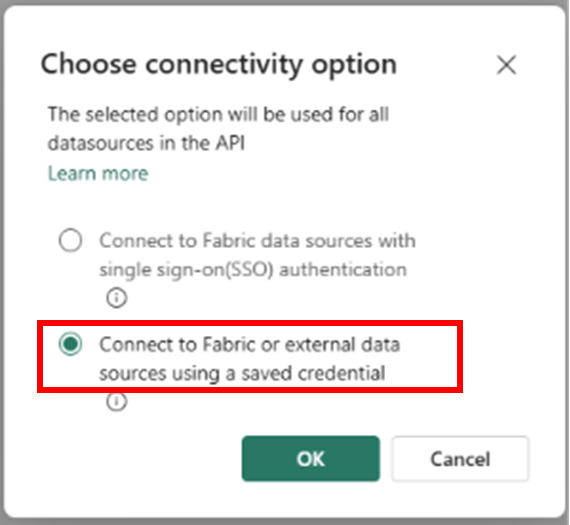 Screenshot of options for GraphQL connection to data sources.